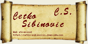 Ćetko Sibinović vizit kartica